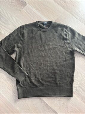 Todd Snyder Italian Merino Wool Waffle Crewneck Sweater - Olive Green - Large
